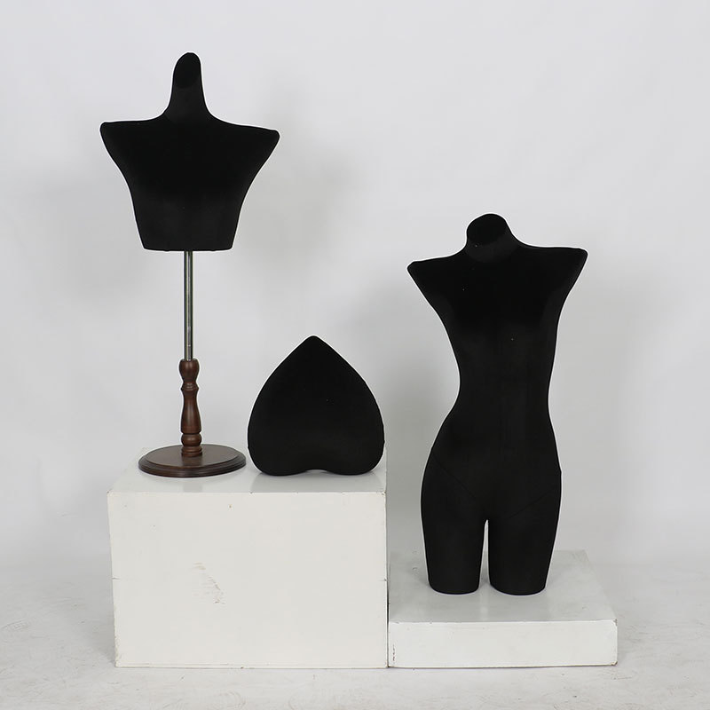 Maniquí de Busto para Lencería y Sujetadores de Terciopelo Forma de Corazón image 3