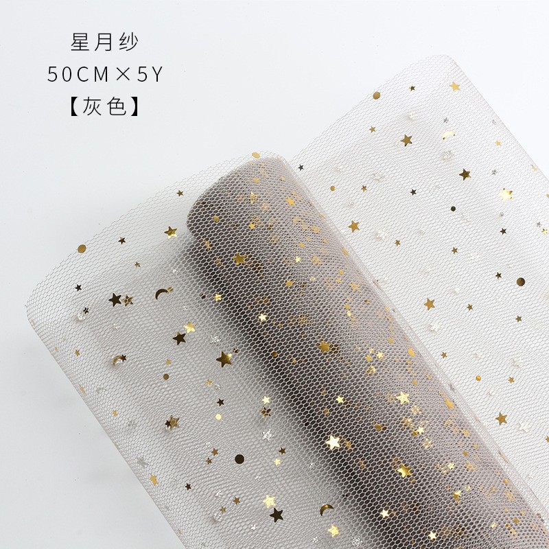 Embalaje de flores de Roland, gasa de alta gama, hilo Xingyue, ramo coreano, arte floral, material de embalaje, hilo de estampado en caliente