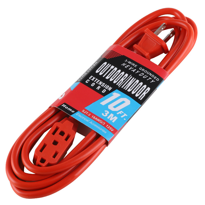 Cable de extensión de 9 agujeros Amazon con dos núcleos de conector polar de estilo americano cable de extensión doméstica interior image 6