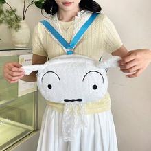 小白毛绒可爱萌趣儿童背包小猪稀奇古怪双肩包斜挎多用包包批发