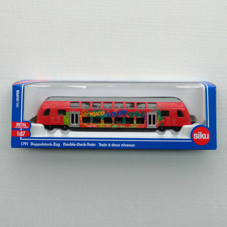 SIKU双层列车有轨电车火车仕高交通车模型系列合金玩具车收藏1791