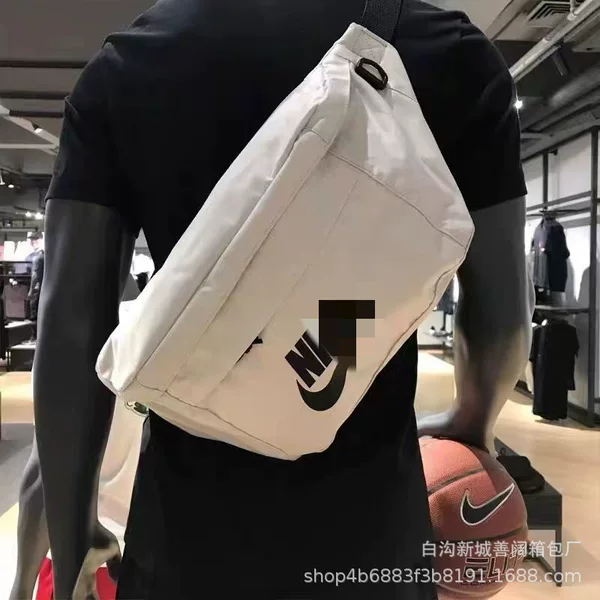 Wang Yibo's same style large-capacity functional chest bag for men, simple canvas versatile crossbody bag for trendy women, couple's shoulder bag