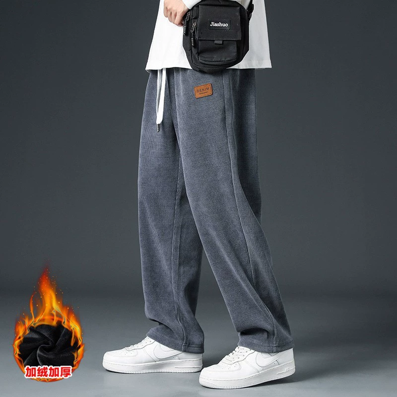 Японские вертикальные прямые брюки мужские осенние и зимние новые бархатные широкие мужские брюки спортивные повседневные брюки тонкие вельветы