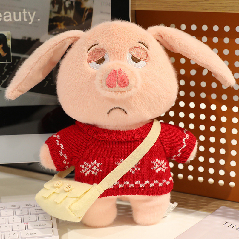 Transformado en una muñeca de montura de cerdo volador, linda muñeca, orejas plegables, regalo de vacaciones complicado de alto valor