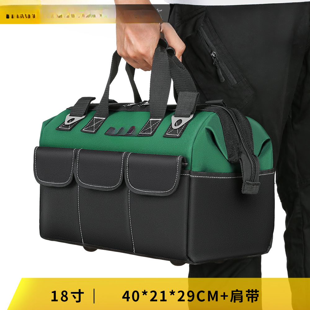 Kit de herramientas portátil multifuncional, lona especial para electricista, bolsa de almacenamiento gruesa y duradera, bolsa de mantenimiento de escalera de carpintería