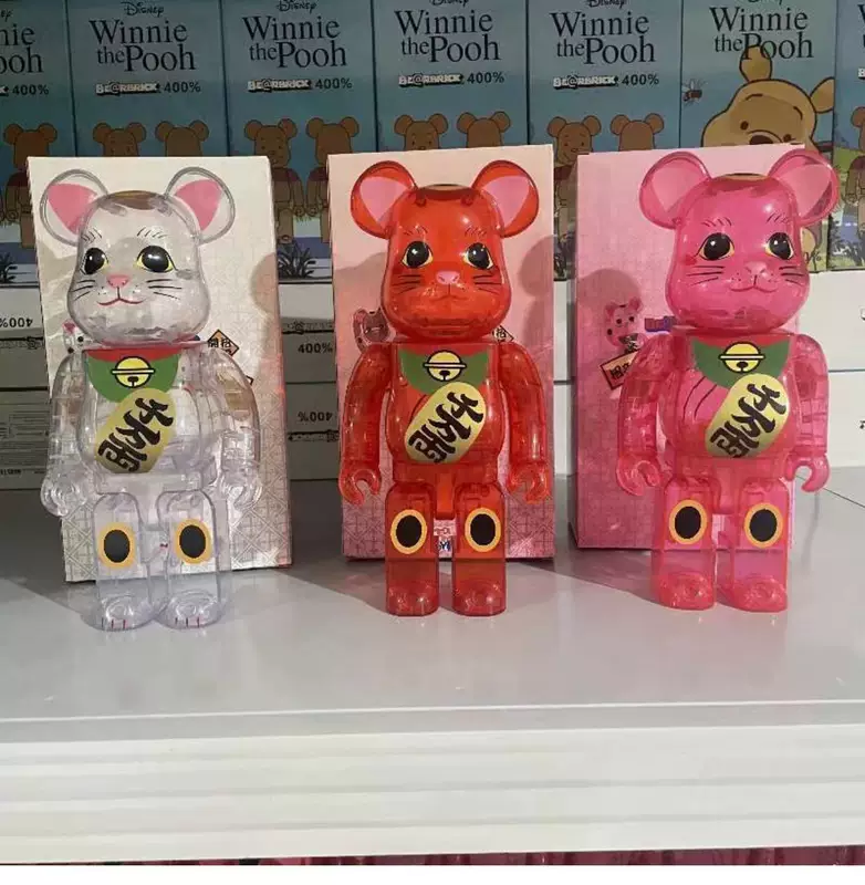 Крошка Bearbrick: агрессивный медведь, десятки тысяч благосостояния, прозрачные украшения, тренд, настольные декоративные элементы, строительные блоки, в подарок