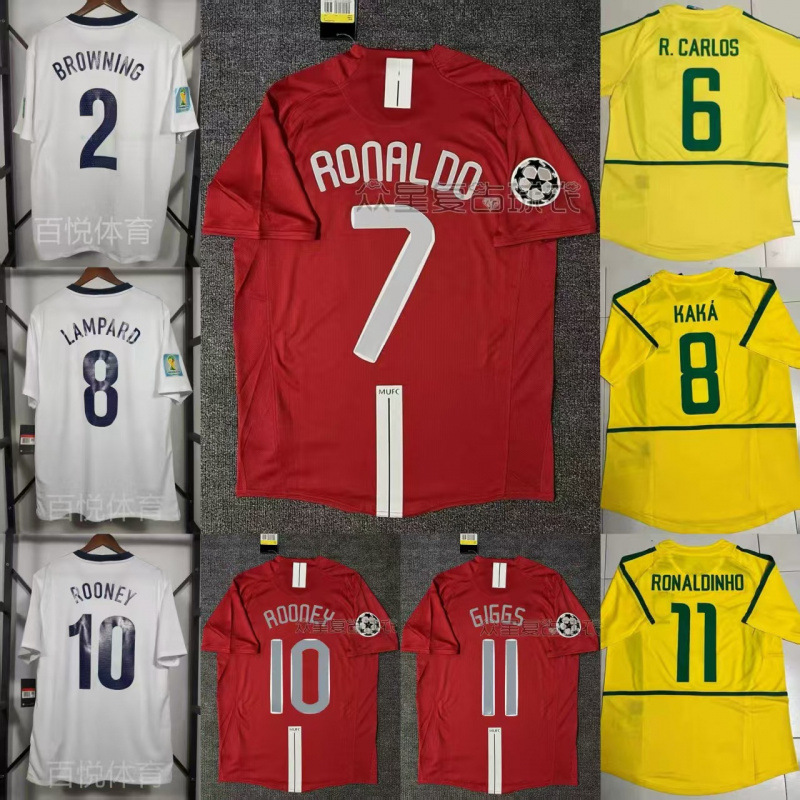 Brazil/Spain/Rome Retro Jerseys Football Uniforms Classic Nostalgic Replica Thai Version Jerseys for Competition and Training Brazil/Spain/Rome Retro Jerseys Football Uniforms Classic Nostalgic Replica Thai Version Jerseys for Competition and Training