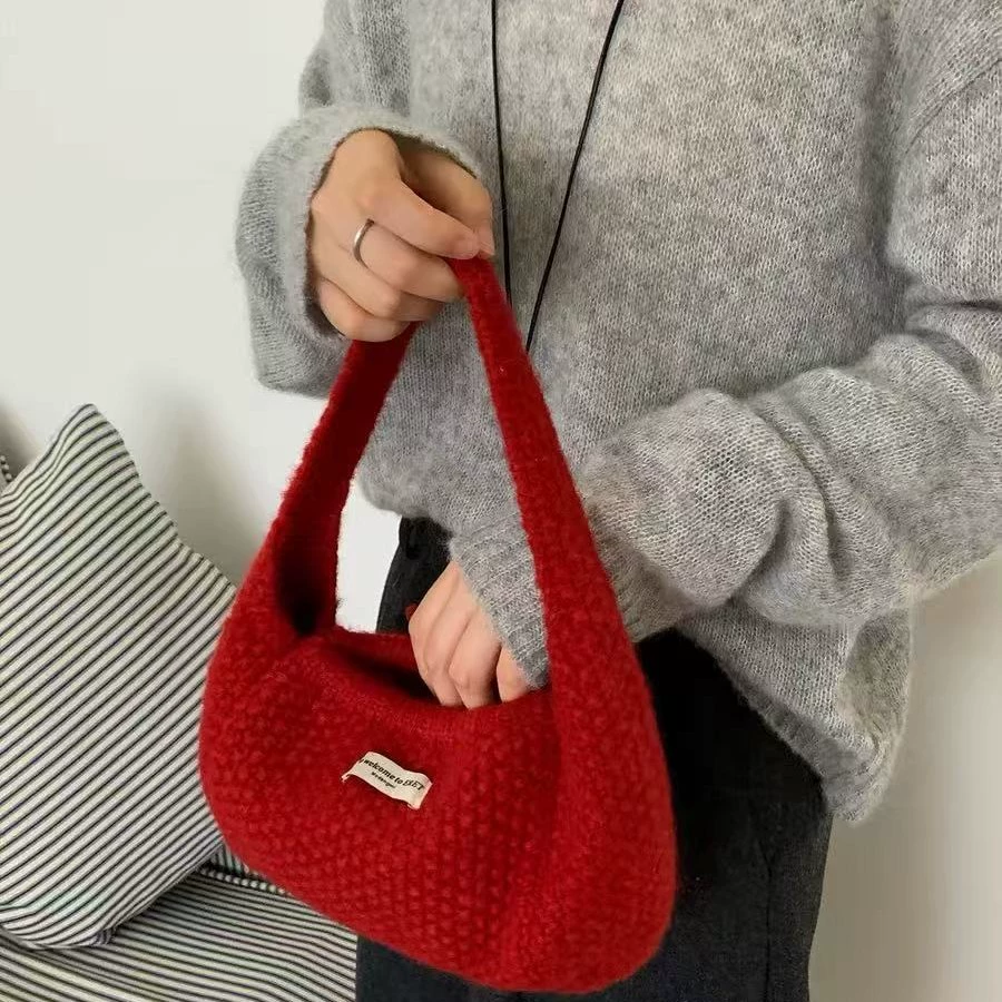 Shoulder bag, universal knitted purse