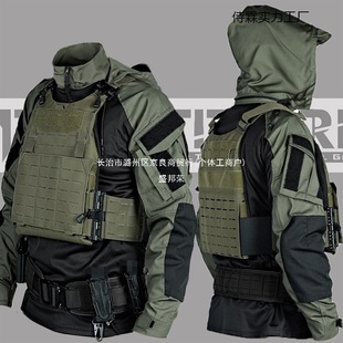Black and Grey Industry Attacks SP2 Edition Tactical Top Combat Clothing Spring and Autumn Long Sleeve Wind Frog Clothing Pants Suit Jacket Guard