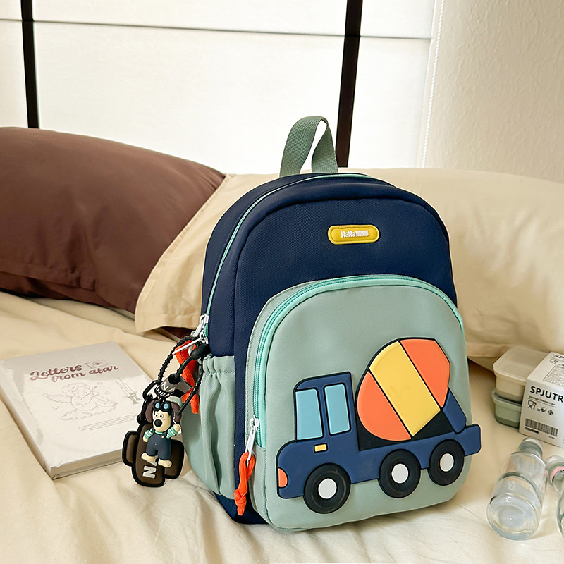 Bolsas escolares de gran capacidad para estudiantes de primaria, dibujos animados, excavadoras lindas, mochilas para niños y niñas, nueva ola de mochilas para niños transfronterizos