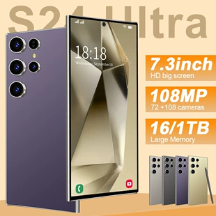 Смартфон S24, дисплей 7,3 дюйма, Android 16, 16 ГБ/1 ТБ, 108 МП, встроенный стилус