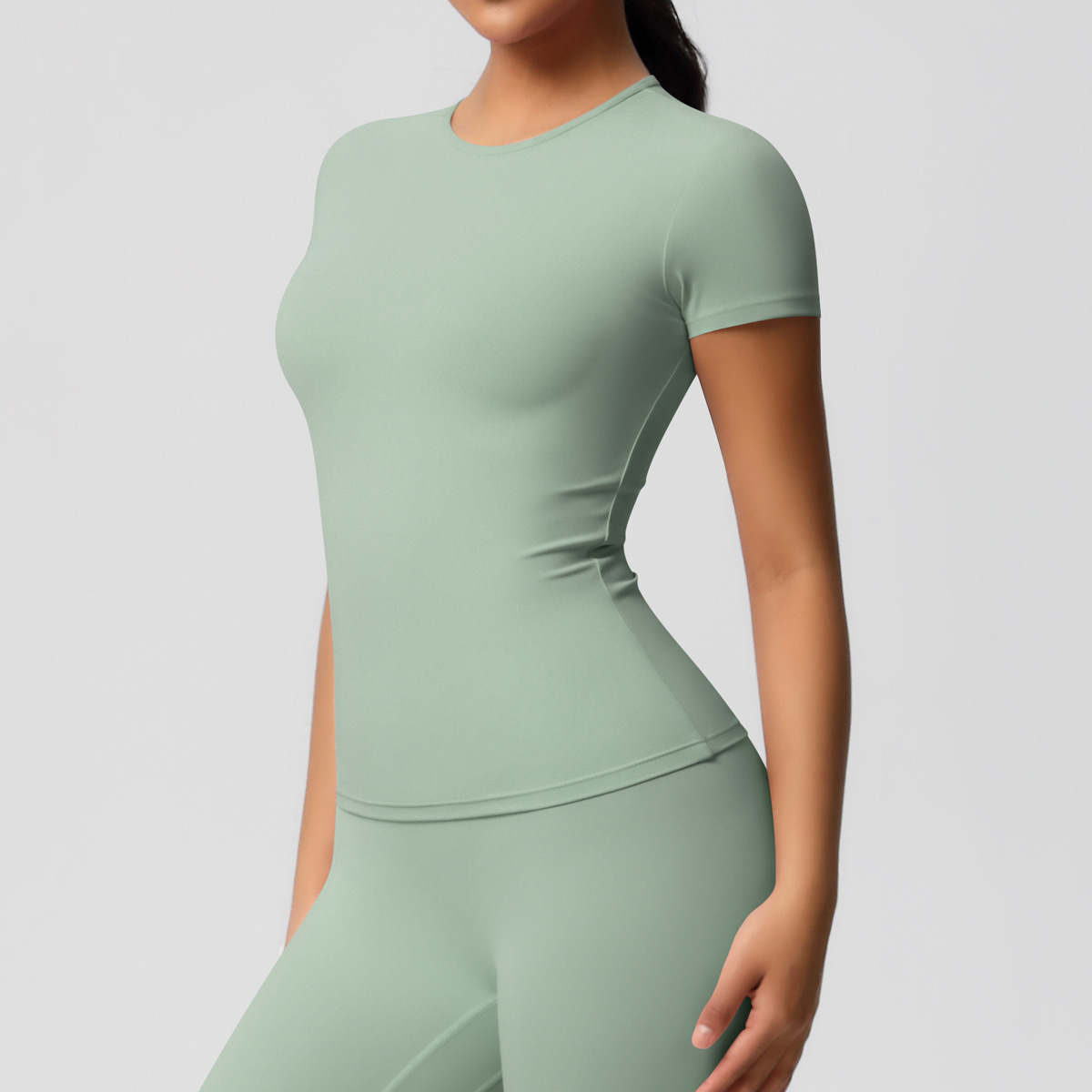 95g Weight Short Sleeve Sleeve Length Nylon, Spandex Fabric Type Regular Top Length T-shirt Tops Type Fitness, Yoga, Running Occasion Round Neck Neckline Solid Color Pattern Sport Style Style S, XL Size Sport Style Solid Color Nylon Spandex Round Neck Active Tops T-shirt 26