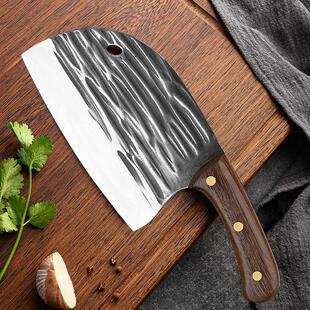 [TikTok hot] Longquan forging kitchen knife fish head knife cutting knife stainless steel sharp kitchen knife cutting dual-purpose knife