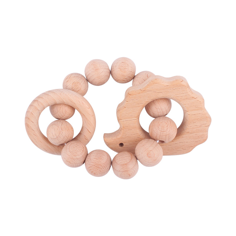 Nuevo bebé suministros de dibujos animados animal pájaro elefante teether juguete calmante bebé haya pulsera molar