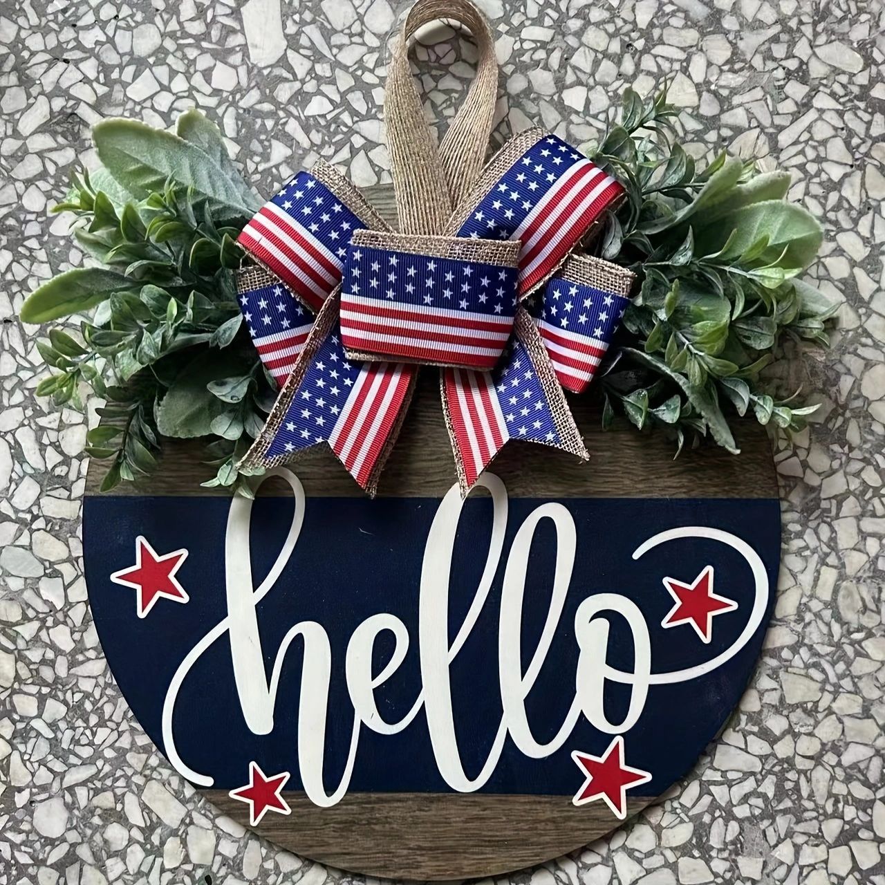 Nuevo día de la independencia de Amazon Estados Unidos decoración de puerta de madera puerta transfronteriza lista