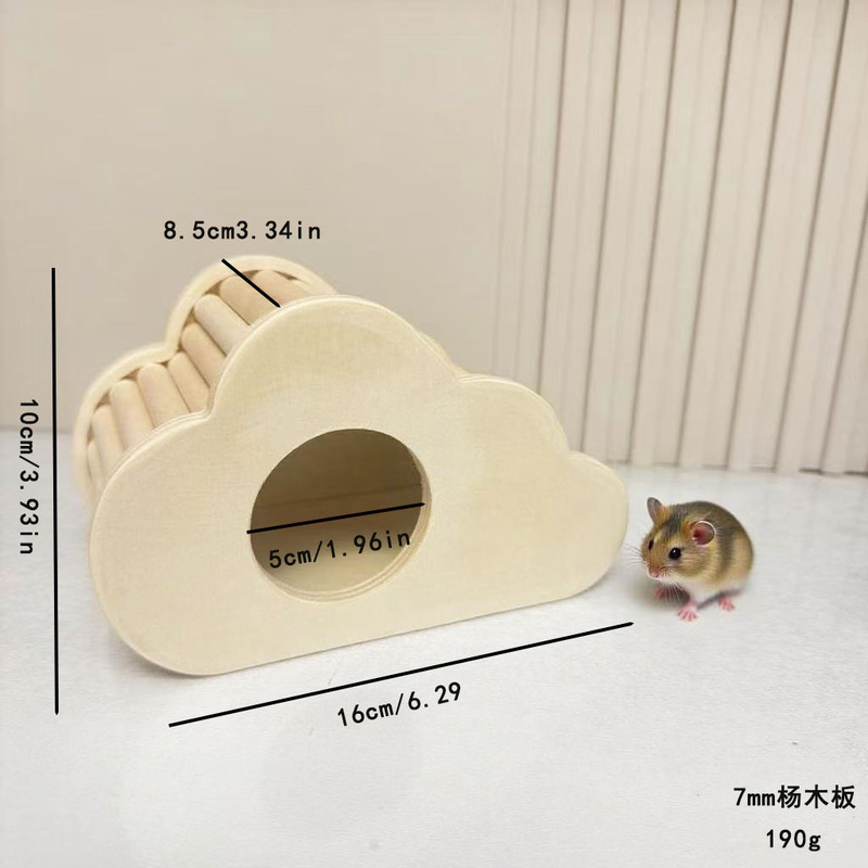 新款跨境木质金丝熊躲避屋仓鼠小房子仓鼠二层平台仓鼠玩具大全|undefined