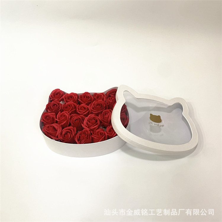 小号 萌猫开窗礼盒 鲜花礼盒 水果盒 礼品盒 伴手礼盒送生日