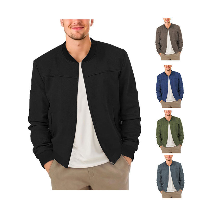 2024 new men's fashion casual suede lightweight hoodie jacket_voghion.com