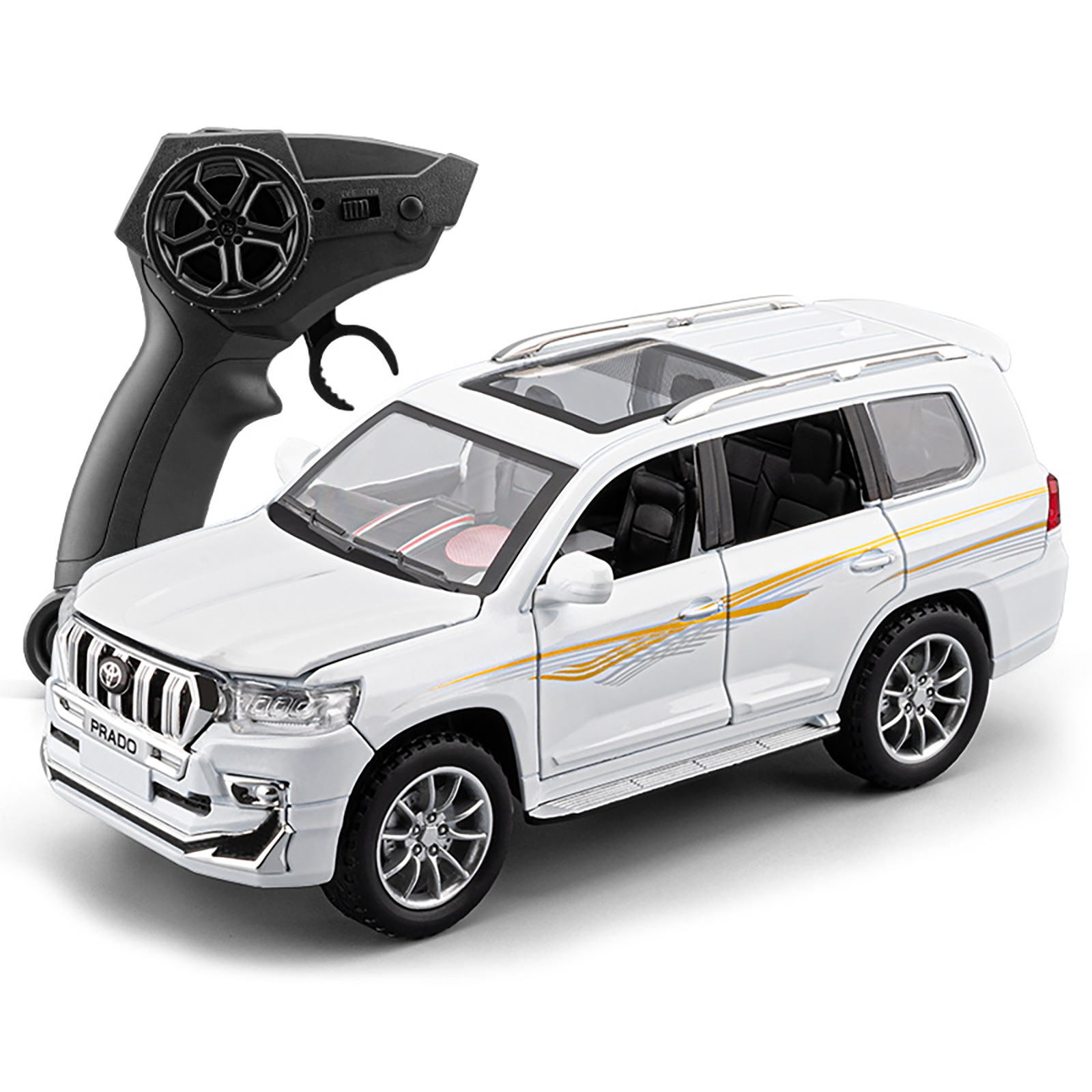 1: 24 control remoto Toyota Prado coche de aleación RC control remoto puede derivar vehículo todoterreno juguete regalos para niños grandes