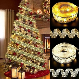 LED bouquet gift box Christmas ribbon lights lights flashing lights string lights stars bedroom closet Christmas decoration lights