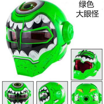 Electric car helmet locomotive personality cool retro trend full helmet off-road face off-road personality helmet manufacturers wholesale