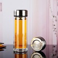 Стеклянный стакан мужской женский домашний офис портативный стакан с крышкой для воды прозрачный теплоизоляционный чай чашка с печатным логотипом