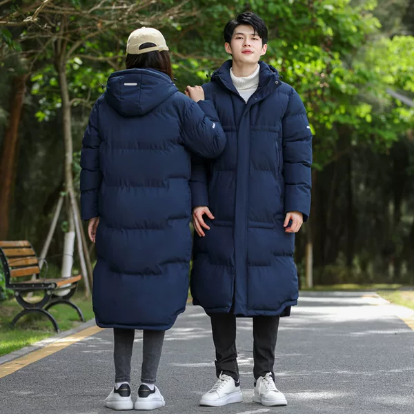 Customized Extra-Long Over-The-Knee Sports Coat, down Cotton Jacket, Parent-Child Matching Thick Cotton-Padded Jacket, Sports Academy Winter Training Coat Wholesale