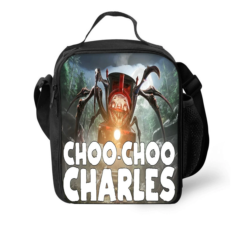 Рюкзак школьный на пикник с принтом Choo-Choo Charles, сумка через плечо, персонаж Чарльз поезда, ледяная сумка