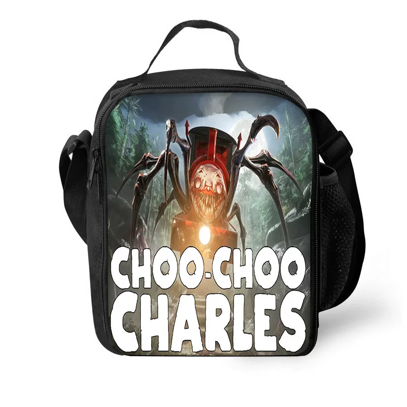 Рюкзак школьный на пикник с принтом Choo-Choo Charles, сумка через плечо, персонаж Чарльз поезда, ледяная сумка