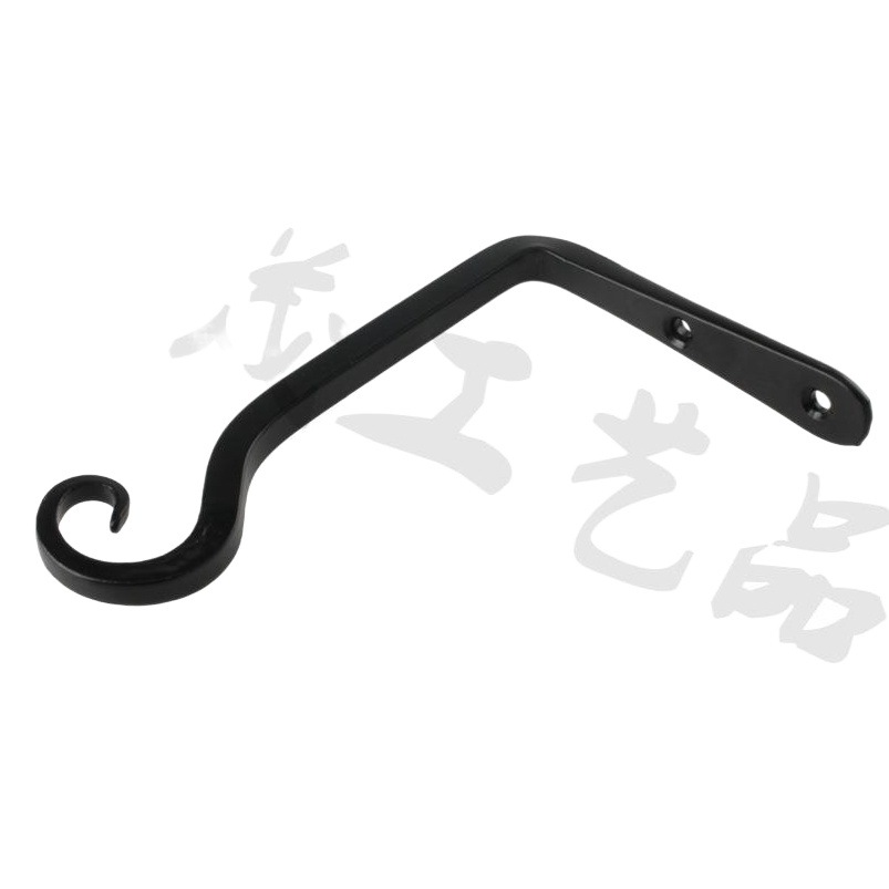 5.67-pulgadas simple Pared de hierro doblez moldeado ropa gancho flor cesta gancho autorroscante tornillo fijo S-tipo