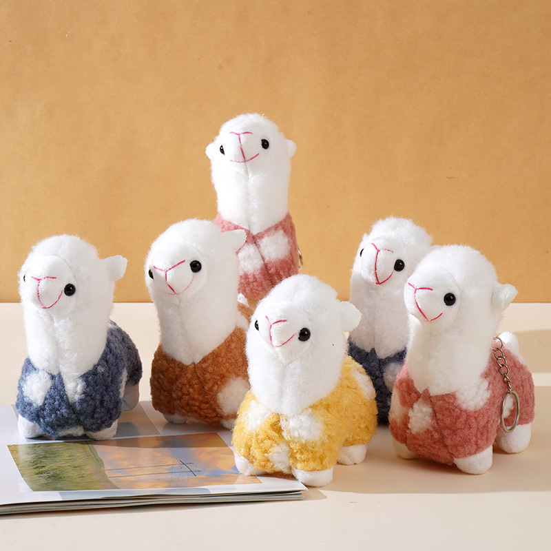 Cross-Border Alpaca Plush Doll Keychain Pendant Creative Couple Doll Bag Charm Doll Machine Doll Wholesale Cross-Border Alpaca Plush Doll Keychain Pendant Creative Couple Doll Bag Charm Doll Machine Doll Wholesale