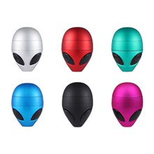 新款创意外星人造型金属锌齿塑料磨烟器碎烟器烟草烟具工具配件