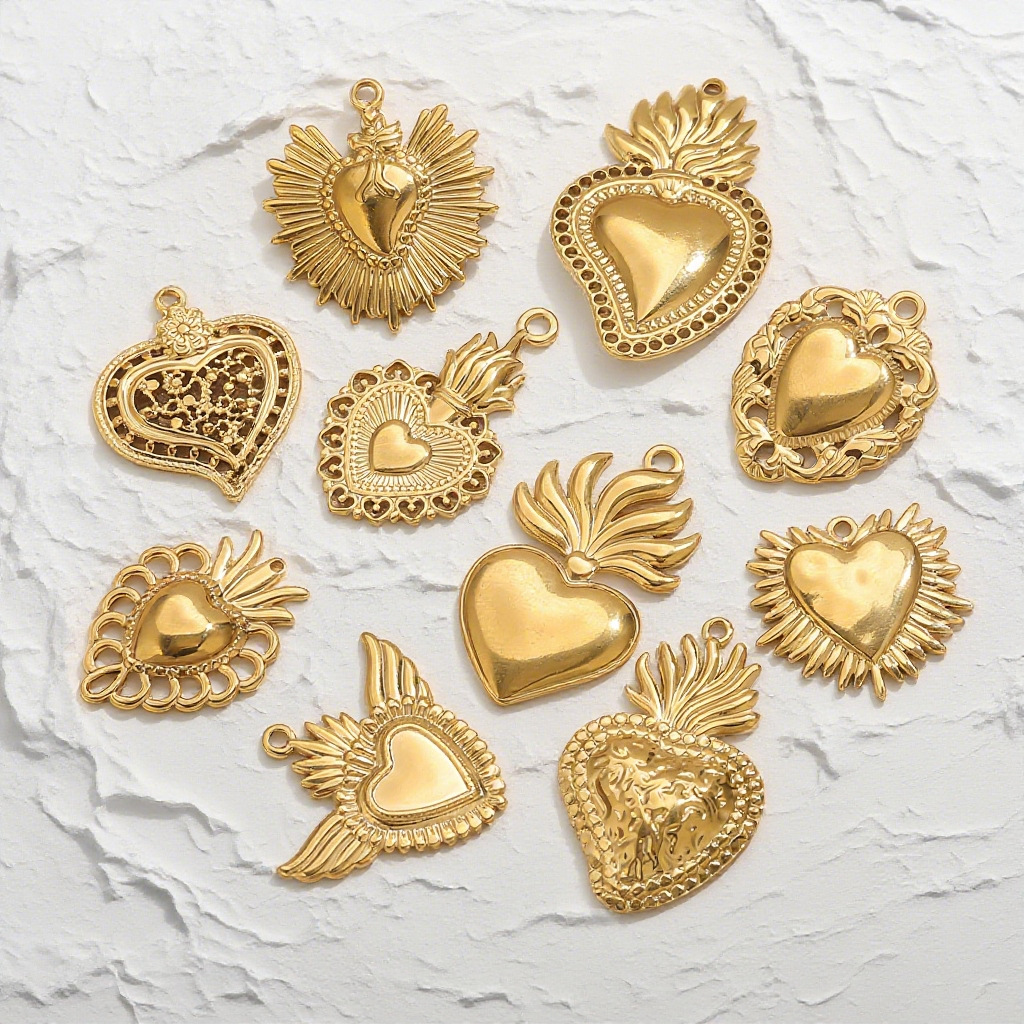 Acero inoxidable de alta moda sol amor oro 18K colgante accesorios collar de brazalete acero titanio accesorios de joyería DIY