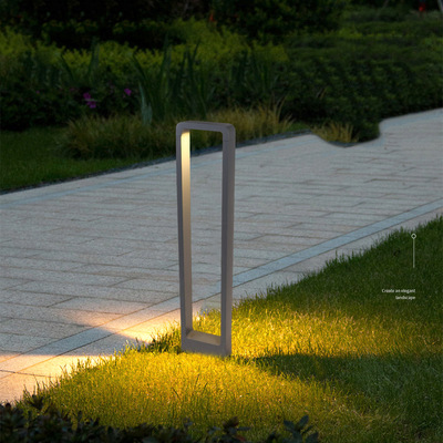 outdoors waterproof Lawn Chinese style Aluminum material Glass Courtyard villa Garden Road Lighting Landscape lamp