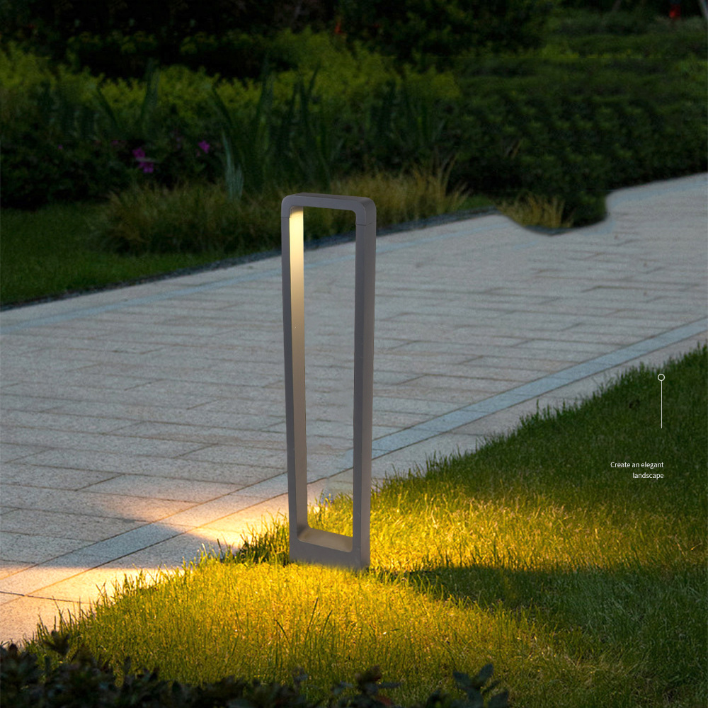 outdoors waterproof Lawn Chinese style Aluminum material Glass Courtyard villa Garden Road Lighting Landscape lamp