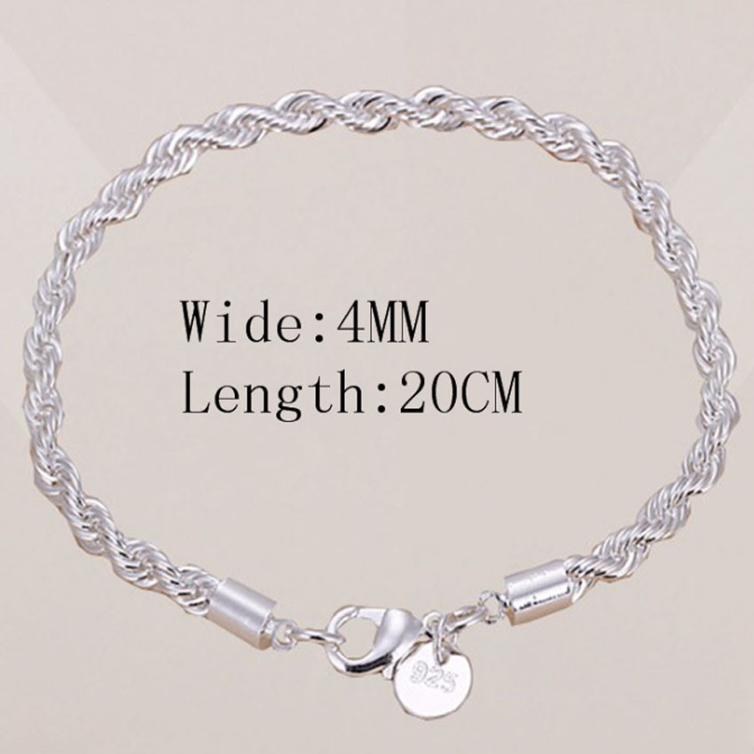 Wholesale Jewelry Lady Geometric Twist Alloy Silver Plated Bracelets display picture 1