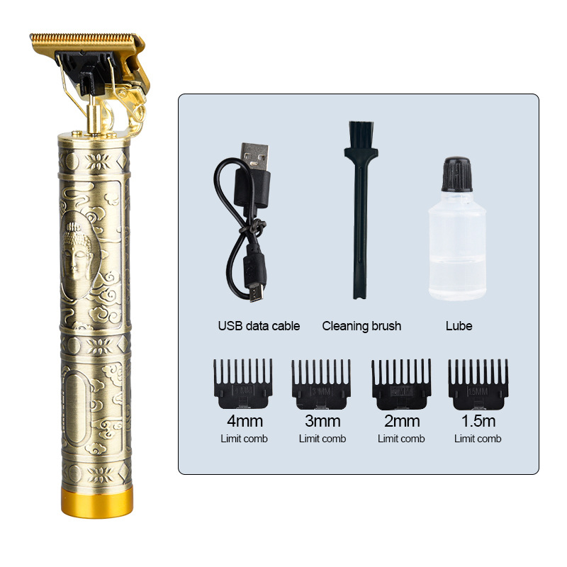 Cortadora de cabello transfronteriza cortadora de cabello eléctrica cabeza de aceite cortadora de cabello eléctrica carga afeitado Dispositivo de cabello cabeza calva artefacto talla cortadora de cabello eléctrica doméstica