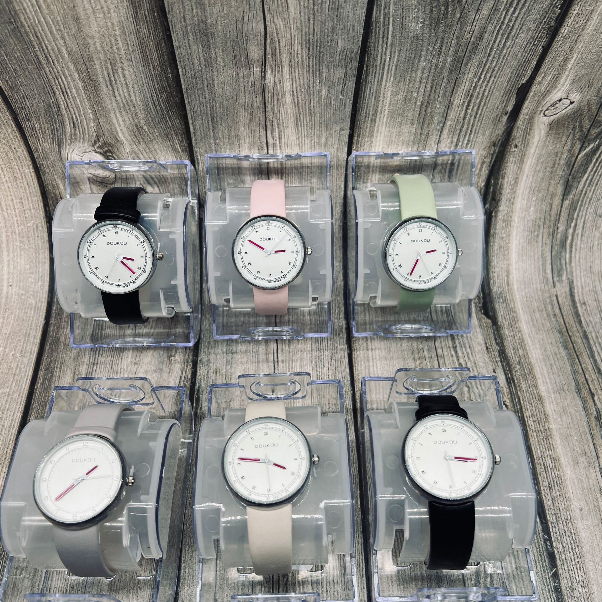 Reloj de cuarzo nuevo reloj electrónico LED coreano simple reloj de estudiante caja de plástico transparente reloj gran cantidad Congyo