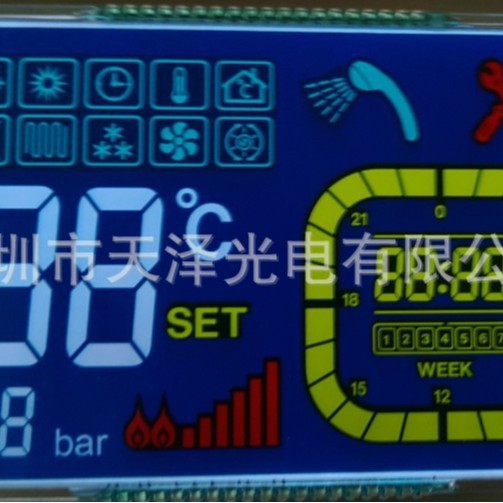 厂家供应 定 制热水器用LCD及配套背光源