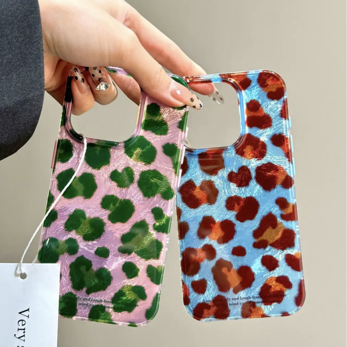 Patrón de papel de aluminio con estampado de leopardo iphone16promax de doble capa Apple 15pro funda para teléfono móvil ip14/13 suave