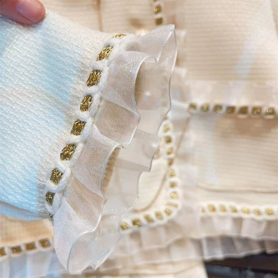 Осенний набор, куртка, плисированная юбка, стиль Chanel