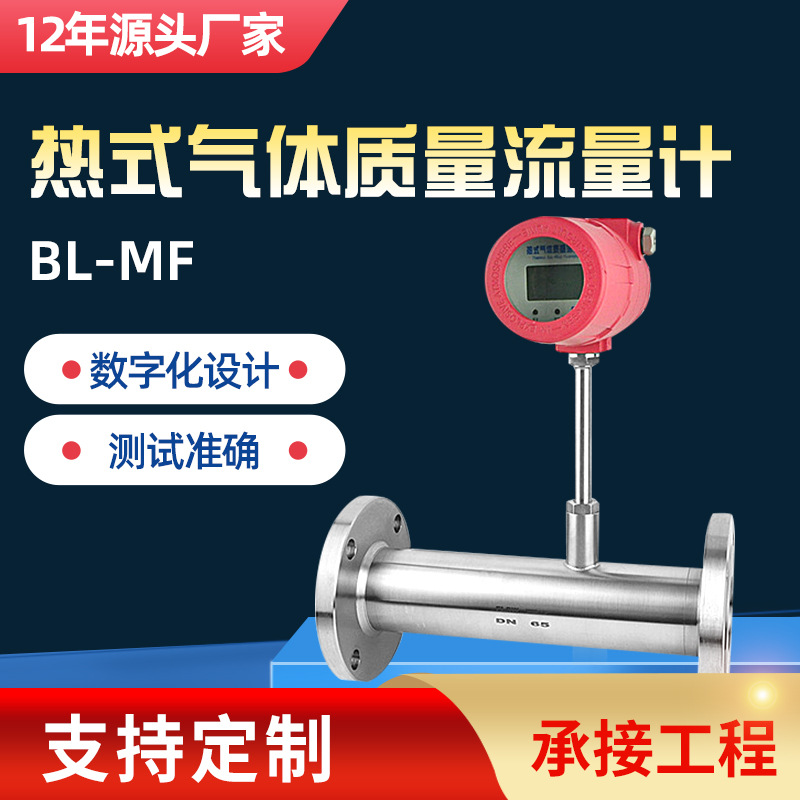 热式气体质量流量计插入式管道式污水管道高精度流量计气体测量