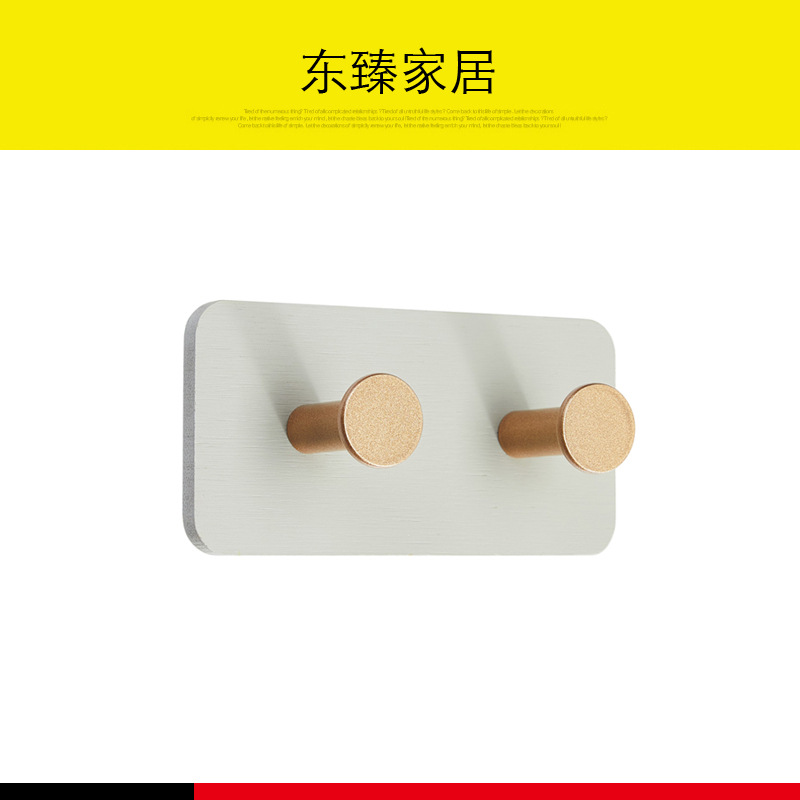 Fábrica al por mayor nórdica creativa ropa de madera sólida gancho ponche libre de bambú cocina y baño ropa de entrada sombrero fuerte gancho pegajoso gancho