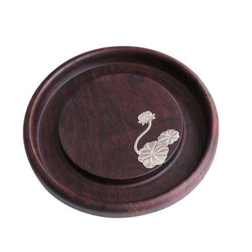 Ebony solid wood pot supporting pot pad teapot mat purple sand pot bracket tray tea set accessories dry bubble table tea ceremony spare parts