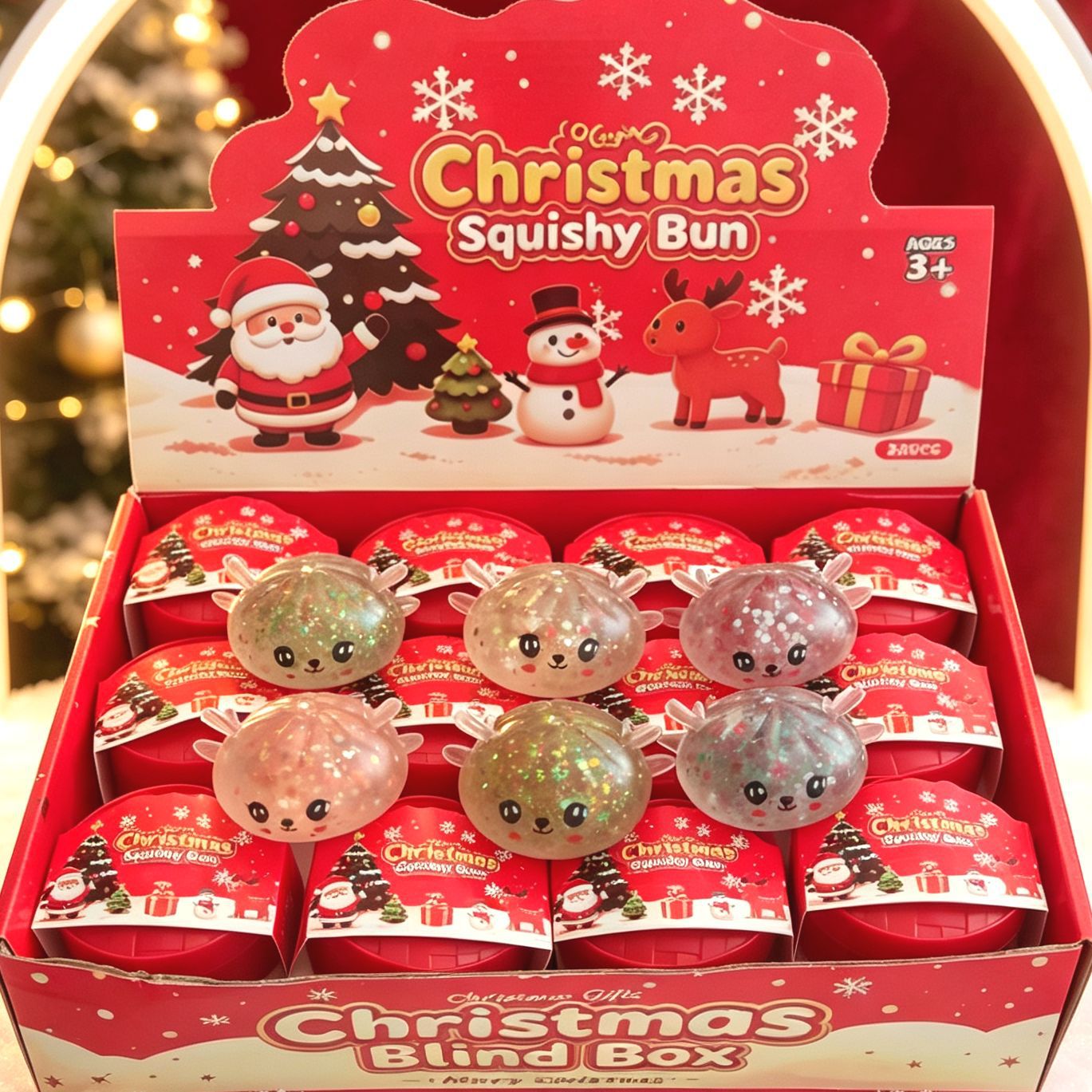 5.5cm christmas deer pectin buns [288 pieces per box/24 pieces per box + free steamer}
