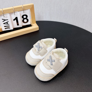 Spring and Autumn Infant Shoes 0-1 Years Old 6-12 Months Male and Female Babies Simple and Versatile Non-Slip Soft Sole Toddler Shoes