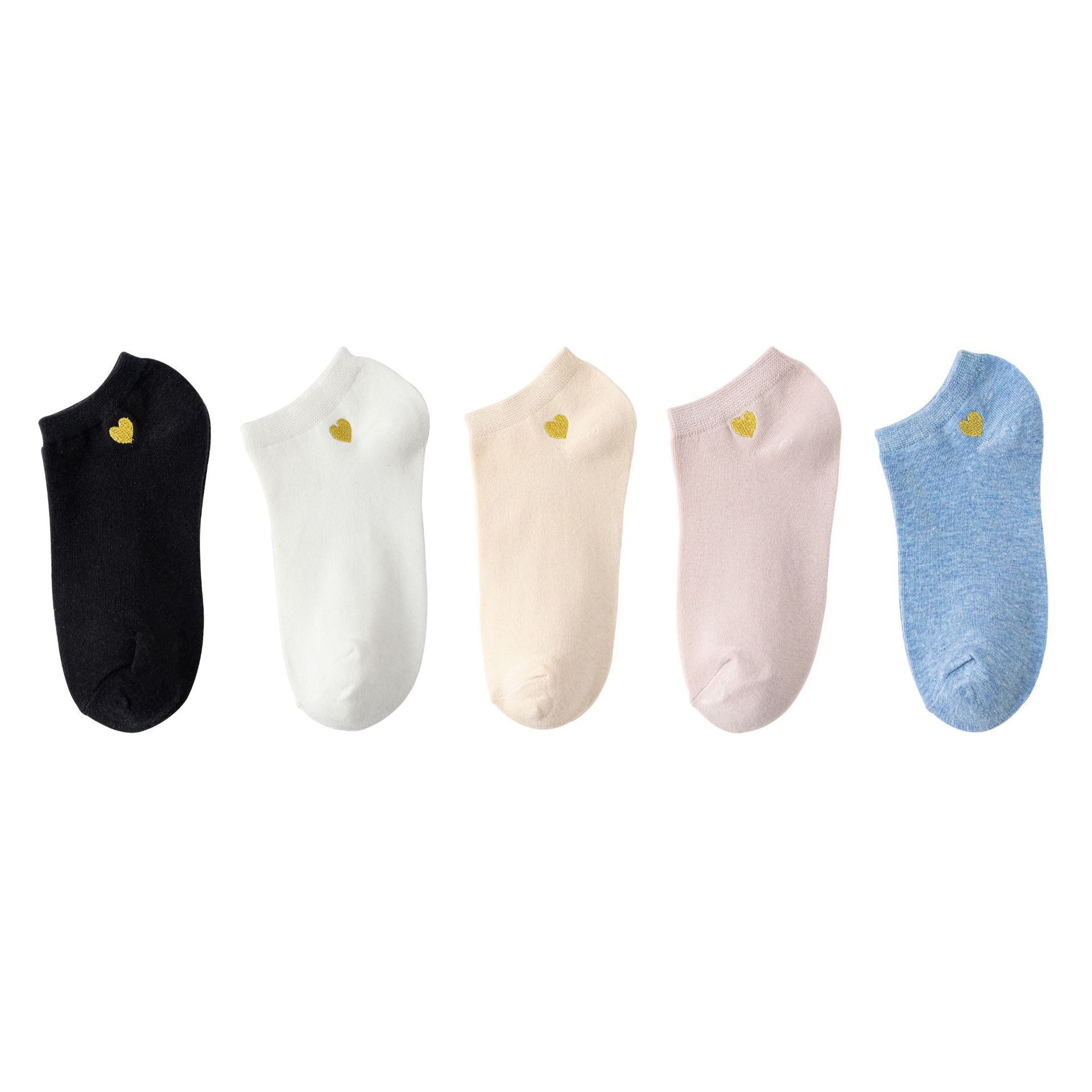 Socks Women's Boat socks summer thin non-slip heel invisible socks pure cotton deodorant sweat-absorbent socks cotton socks wholesale