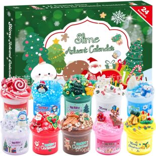 Advent Calendar 2025-24 Days DIY Slime Advent Calendar Christmas Countdown