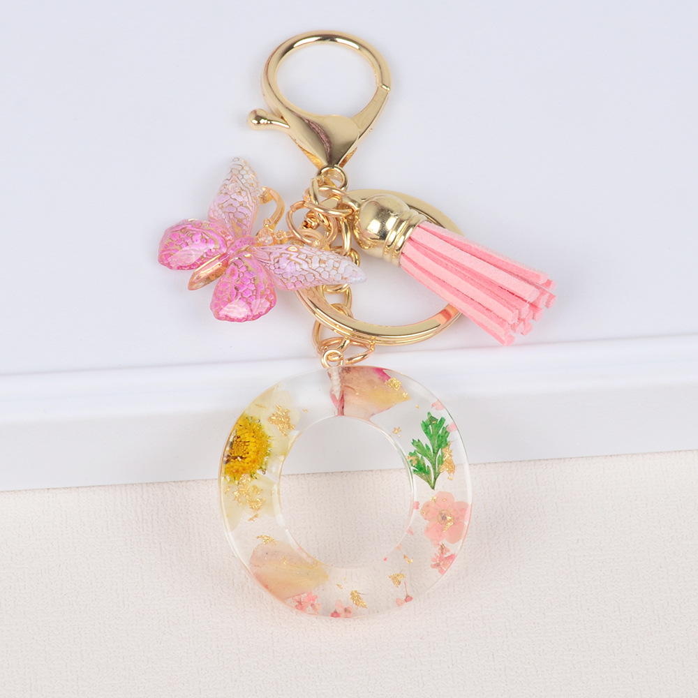 Original Design Letter Butterfly Plastic Epoxy Flowers Bag Pendant Keychain display picture 15