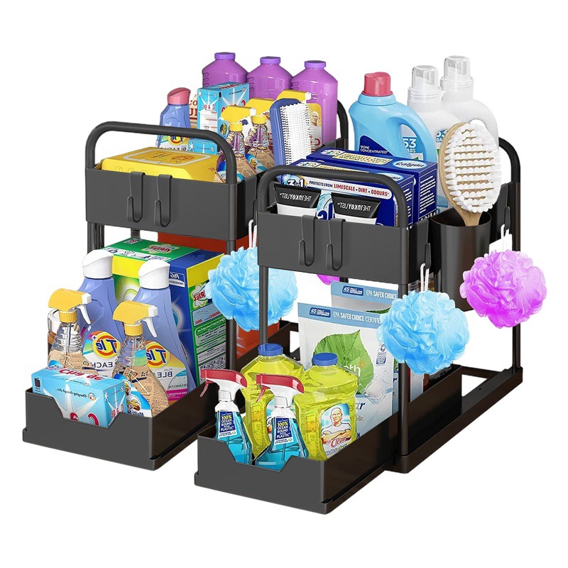 FUENTE Cajón extraíble de doble capa con fregadero Amazon transfronterizo de fábrica con reposabrazos de almacenamiento extraíble